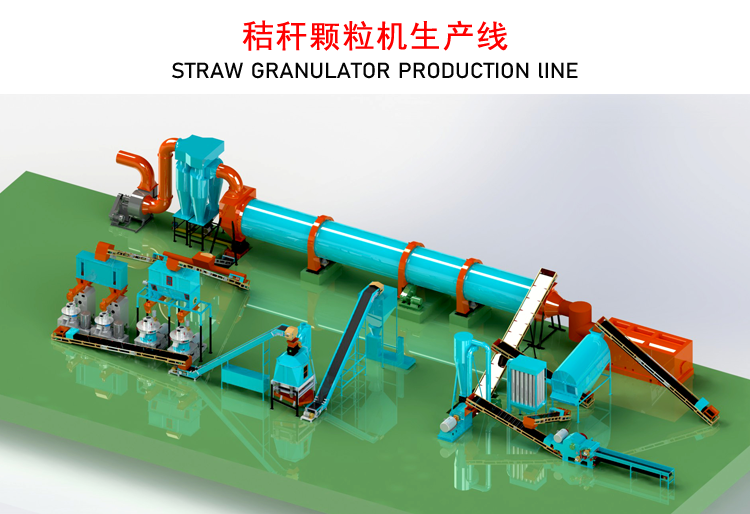 秸稈燃料顆粒機生產線